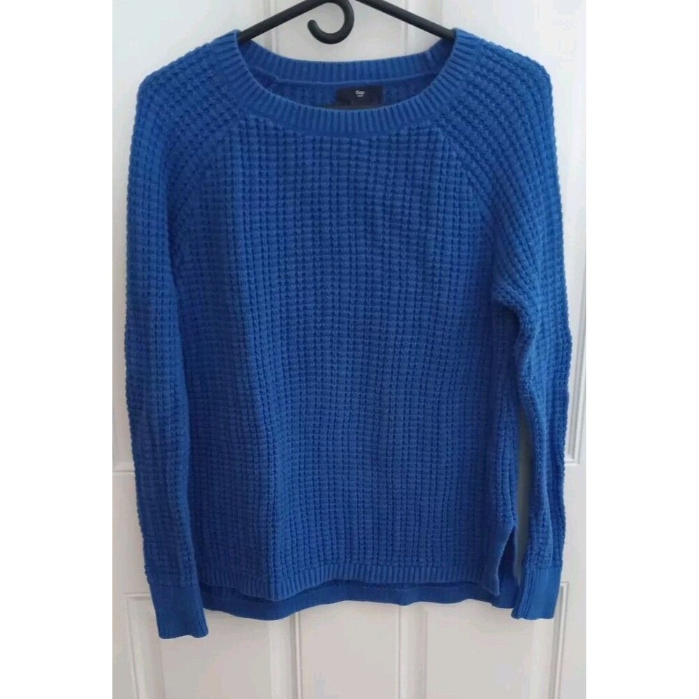 Gap Long Sleeve Knitted Women's Sweater (Size: S) (Color: Blue) USED